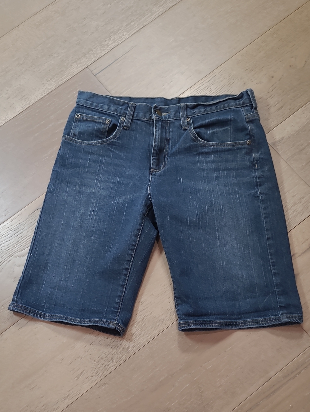Garnet Hill Jean Shorts Women's sz 6 Mid Rise Denim Bermuda Shorts